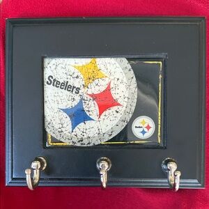 Pittsburgh Steelers Wall Hook Rack with Logo